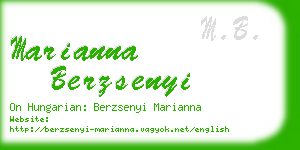 marianna berzsenyi business card